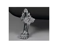 POLYSAN RETRO volně stojící vana 147x69,5x67,5cm, nohy chrom mat, černá/bílá (1)