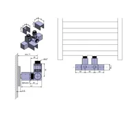 SAPHO CUBE TWIN připojovací sada ventilů pro středové připojení, chrom (4)