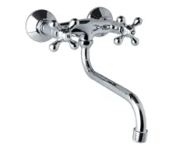 Dřezová nástěnná baterie, Retro Viktorie, 100 mm, s ramínkem trubkovým ø 18 mm - 200 mm