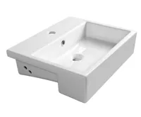 ISVEA PURITY keramické umyvadlo polozápustné, 50x42cm, bílá (3)