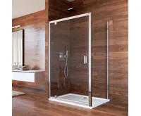 LIMA Sprchový kout, obdélník, 90x80 cm, chrom ALU, sklo Čiré (1)