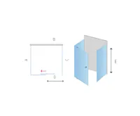 LIMA Sprchový kout,, čtverec, 90x90x90x190 cm, chrom ALU, sklo Čiré (4)