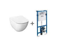 JIKA MIO Závěsný modulový set Rimless se skrytým uchycením + podomítkový modul , Bílá