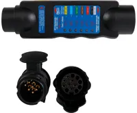 BGS Zkoušečka zásuvky a zástrčky přívěsného vozíku, 7 a 13 pólů BGS Zkoušečka zásuvky a zástrčky přívěsného vozíku, 7 a 13 pólů