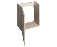AQUALINE ZOJA umyvadlová skříňka 39,5x50x22cm, dub platin (2)
