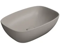 GSI NUBES keramické umyvadlo na desku 50x35cm, tortora mat GSI NUBES keramické umyvadlo na desku 50x35cm, tortora mat