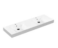 KERASAN CENTO keramické dvojumyvadlo 140x45cm, bílá