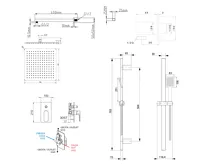 SAPHO SPY podomítkový sprchový set s pákovou baterií, 2 výstupy, černá mat (2)