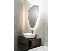 SAPHO ELENA zrcadlo s LED podsvícením 20W, 68x96cm, černá mat (9)