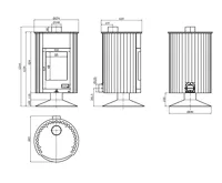 HS Flamingo Krbová kamna MASTERFLAMME ® Grande II, šedá (37)
