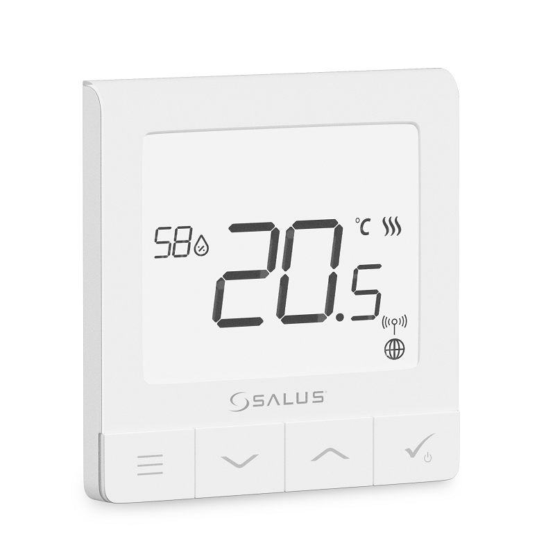 SALUS Ultratenký termostat s čidlem vlhkosti, 230 V SQ610, Systém SMART HOME