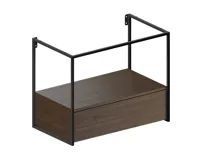 GSI PURA konstrukce pod umyvadlo 82,6x46cm, černá mat/ořech