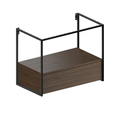GSI PURA konstrukce pod umyvadlo 82,6x46cm, černá mat/ořech