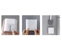 AQUALINE WC silikonová štětka závěsná/na postavení, bílá (8)