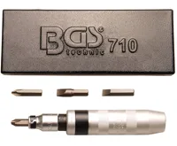 BGS Šroubovák úderový 1/2&quot;, 4 bity, adaptér