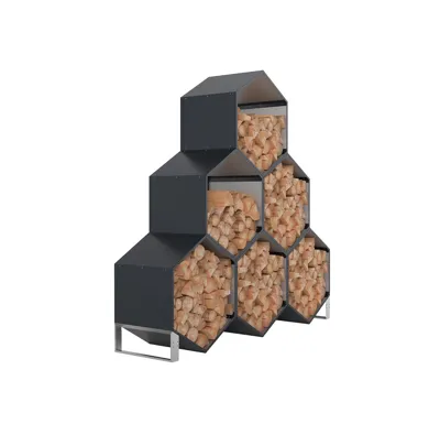 Přístřešek na dřevo plechový EOS GW-A 6ks antracit IWH-10230037 - výprodej