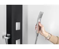 POLYSAN SPIRIT SQUARE termostatický sprchový panel 250x1550mm, černá (4)