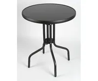 Garden King Balkonový stolek kovový se skleněnou deskou průměr 60 cm (1)