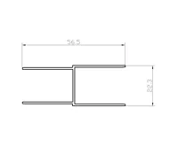 Nastavovací boční profil pro sprchové kouty a dveře LIMA, chrom ALU, výška 1900 mm (1)