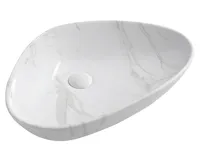 SAPHO DALMA keramické umyvadlo na desku, 58,5x39 cm, carrara SAPHO DALMA keramické umyvadlo na desku, 58,5x39 cm, carrara