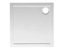 BRUCKNER ELSE sprchová vanička z litého mramoru, čtverec 90x90cm, bílá