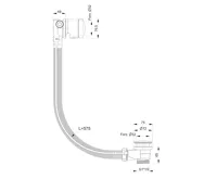 POLYSAN Vanová souprava s napouštěním, bovden, délka 575mm, zátka 72mm, bronz (2)