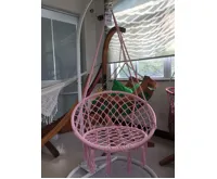 Závěsné křeslo AMBROSIA starorůžová IWH-10190004 - výprodej (1)