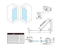 POLYSAN ESCA CHROME jednodílná sprchová zástěna k instalaci ke stěně, sklo Flute, 1100 mm (6)