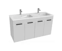 JIKA CUBE Skříňka se 4 dveřmi včetně dvojumyvadla 120 x 43 cm 453661 Bílá JIKA CUBE Skříňka se 4 dveřmi včetně dvojumyvadla 120 x 43 cm 453661 Bílá