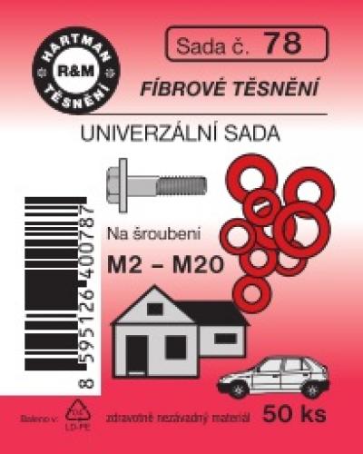 Hartman sada č.  78: sada kroužků  - fíbrová - 50 ks