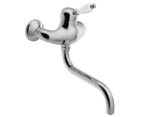 SAPHO KIRKÉ WHITE nástěnná baterie, bílá páčka, chrom