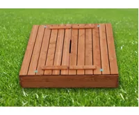 Dřevěné Pískoviště 120x120 cm - barva týk (5)