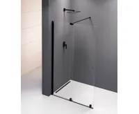 POLYSAN ROLLS BLACK sprchové dveře do prostoru 1600 mm, výška 2000 mm, čiré sklo (3)