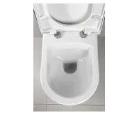 Závěsné WC NERA s podomítkovou nádržkou a tlačítkem Schwab, bílá (1)