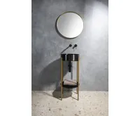 SAPHO AURUM nerezové umyvadlo na desku, průměr 38cm, včetně výpusti, gun metal (6)