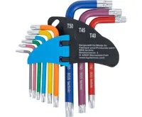 BGS Sada zahnutých klíčů,  vícebarevné,  krátké,  T-profil (pro Torx) s otvorem T10 - T50,  9d (2)