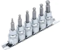 BGS Nástrčné hlavice,  10 mm (3/8"), vnitřní šestihran s koulí 3 - 8 mm, 7dílná sada (1)