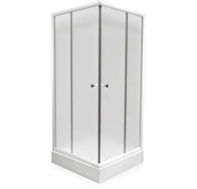 PROFI-RICH sprchový kout obdélníkový  100x90x185 cm - bílé - sklo - čiré