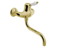 SAPHO KIRKÉ WHITE nástěnná baterie, bílá páčka, zlato