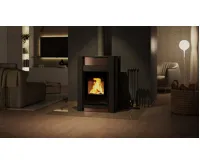 HS Flamingo Krbová kamna AQUAFLAM VARIO ® KALMAR 11/7kW hnědá - sametová, elektronická regulace (16)