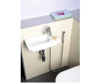 SAPHO Stojánková umyvadlová baterie s bidetovou sprchou, chrom (6)