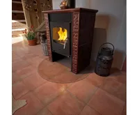 HS Flamingo Kachlová kamna FLAMINGO ® BALI, kachle hnědá (17)