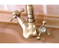 SAPHO ANTEA stojánková dřezová baterie s retro hubicí, bronz (7)