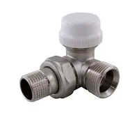 IVR termostatický ventil rohový PRAVÝ DN 15 - 1/2&quot; x 3/4&quot; EK venkovní (pro žebříky)