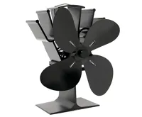 HS Flamingo Ventilátor na kamna FLAMINGO čtyřlopatkový, černý