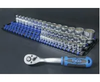 BGS Sada kolejnic pro nástrčné hlavice, s 80 klipy, pro hlavice 6,3 mm (1/4"), 10 mm (3/8"), (3)