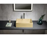SAPHO FORMIGO betonové umyvadlo na desku, 47,5x36,5cm, žlutá mat (6)