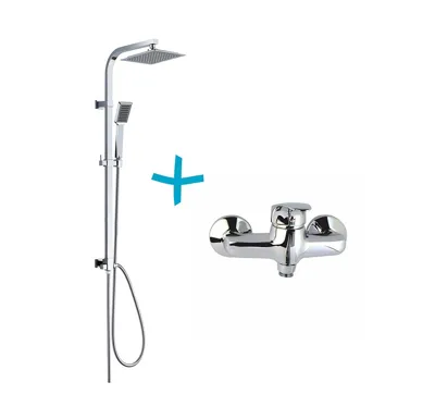 Sprchová souprava Sonáta-plast. hlavová sprcha a jednopolohová ruční sprcha vč. sprch. baterie 150mm