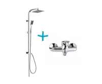 Sprchová souprava Sonáta-plast. hlavová sprcha a jednopolohová ruční sprcha vč. sprch. baterie 100mm