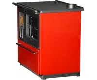 PLAMEN Sporák na tuhá paliva 850 GLAS - P červený (1)